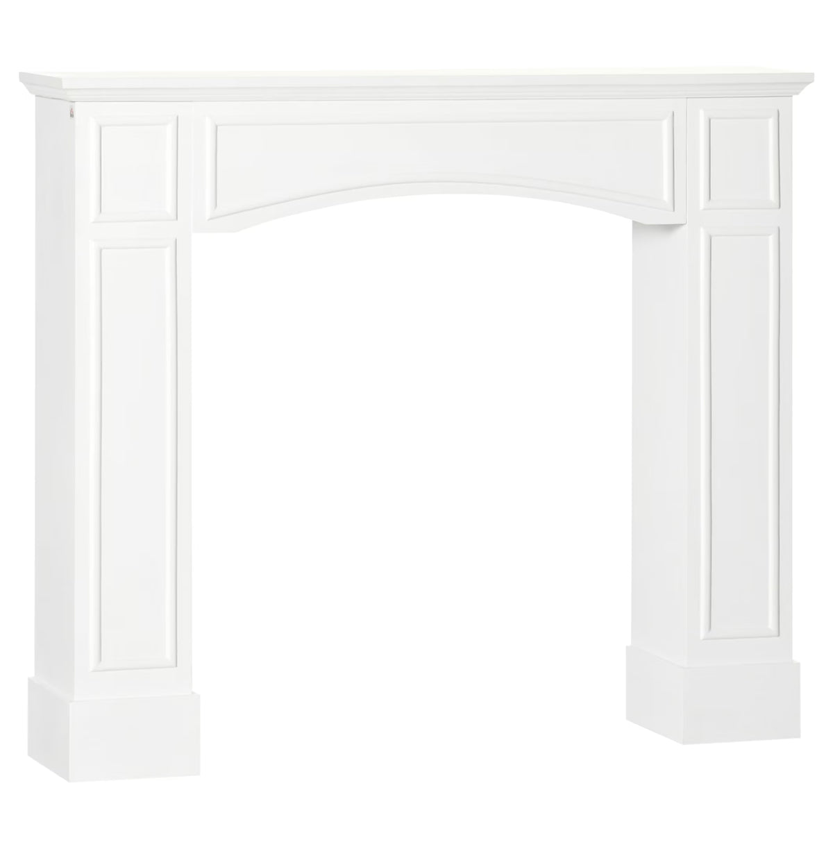 Manteau de cheminée moderne, encadrement de cheminée avec motif décoratif, largeur intérieure 29, blanc