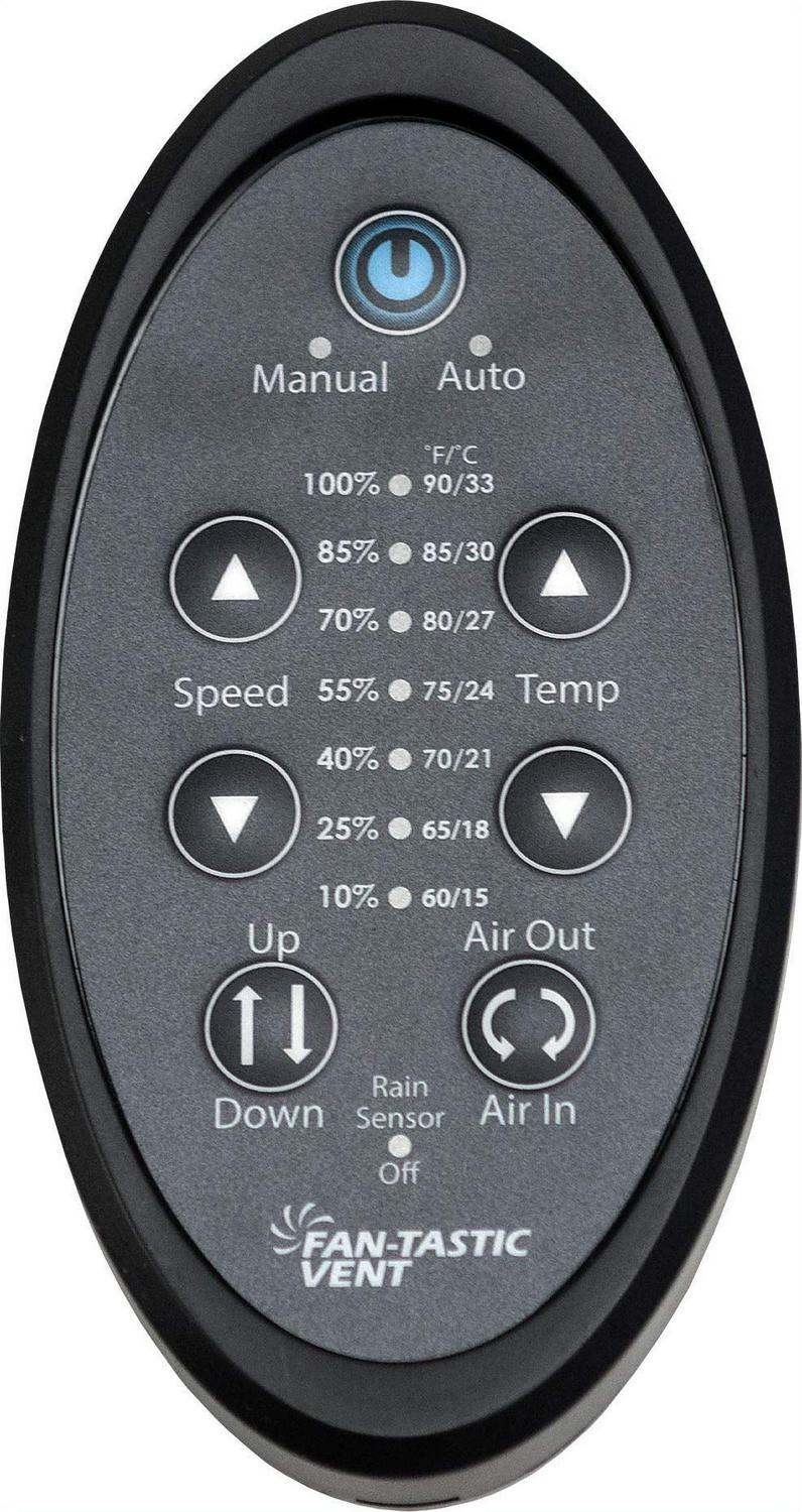 Dometic FanTastic Vent 7350 - Écoutille de ventilation à vitesse variable avec levée automatique du dôme - Fenêtre de toit standard 14x14 pour camping-car. Camping-car. Remorque