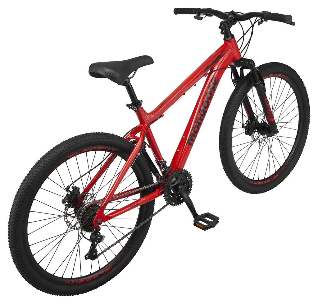 Vélo de montagne unisexe Mongoose Durham 26 po, rouge et noir, 21 vitesses