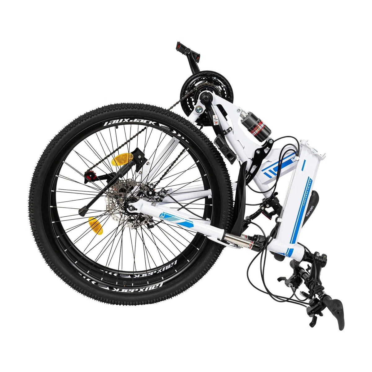 Vélo tout-terrain pliant Wuzstar 26, 21 vitesses, en acier à haute teneur en carbone, avec double frein à disque