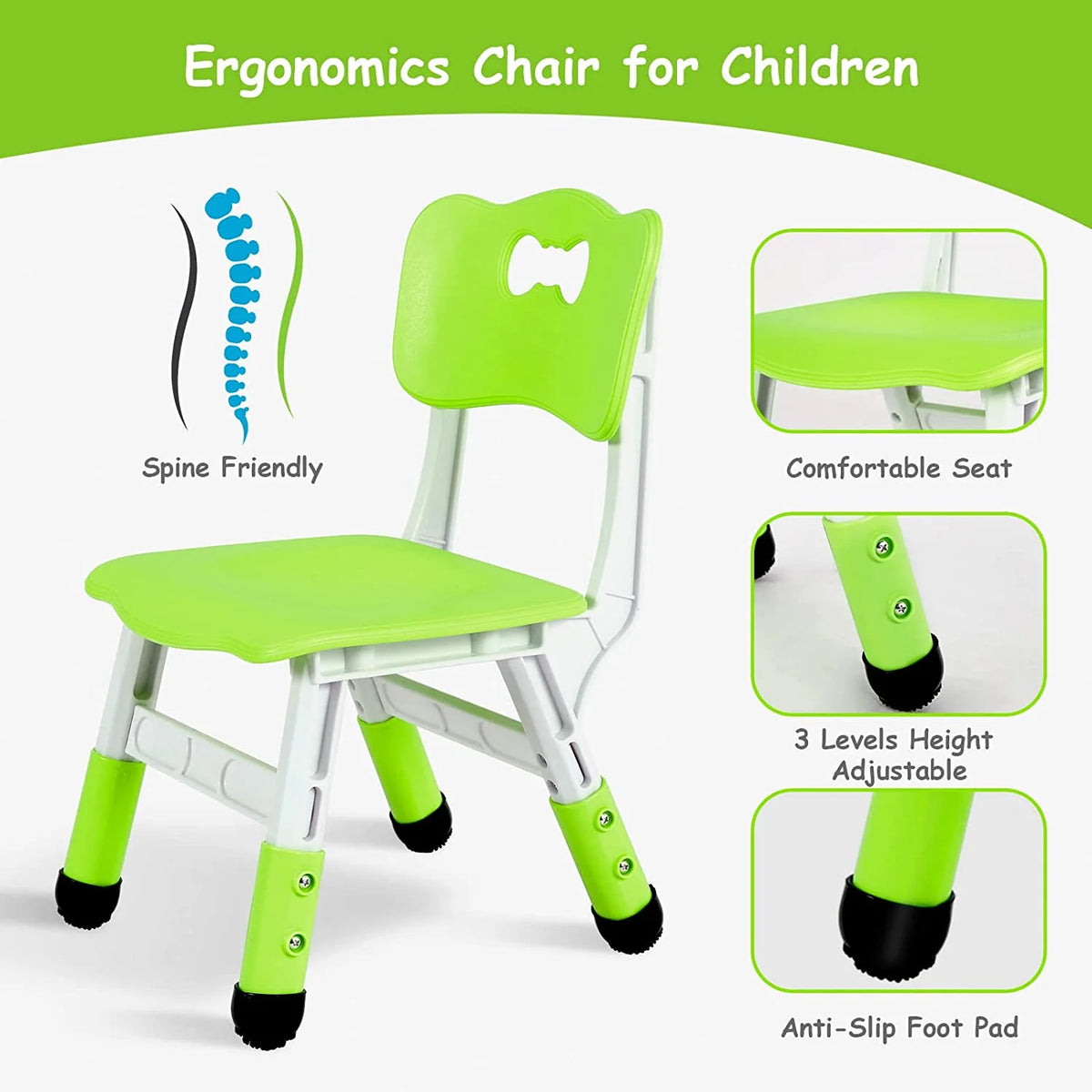 Ensemble table et 4 chaises pour enfants LAZY BUDDY, bureau réglable en hauteur pour tout-petits avec plateau graffiti, ensemble de table d’activités pour enfants pour crèche et maison