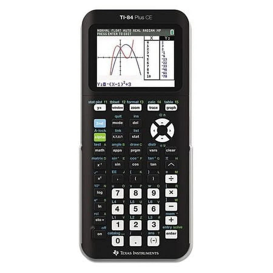 Calculatrice graphique Texas Instruments Ti-84 Plus CE, noire, 7,5 pouces
