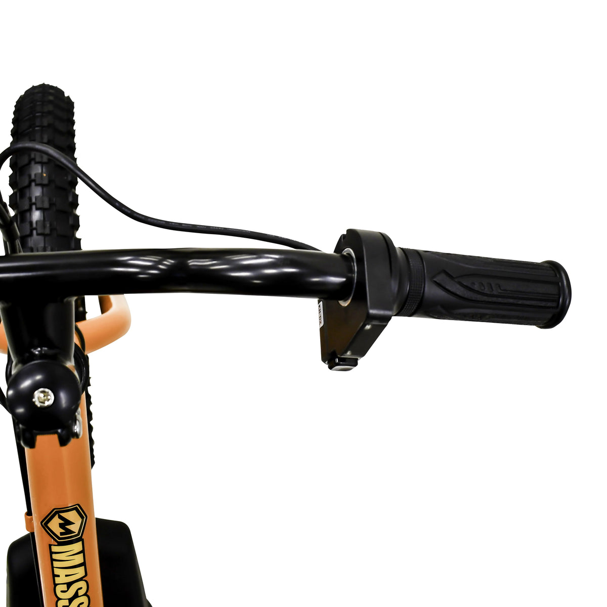 Vélo d’équilibre électrique Massimo E13 24 V | Hauteur de selle : 18 à 22 po, à batterie, pour les enfants de 5 ans et plus (jaune)