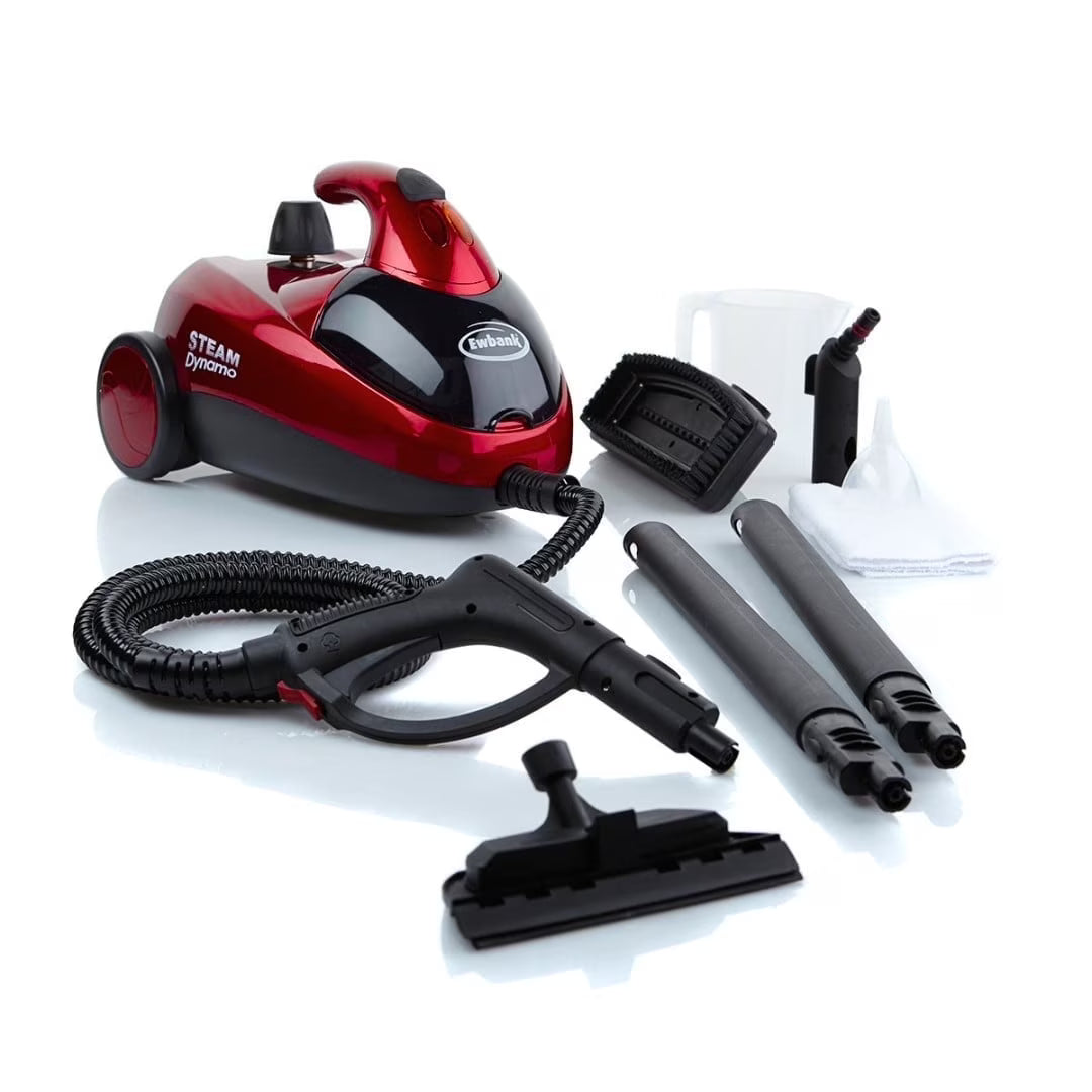 Nettoyeur vapeur multi-usage Ewbank Dynamo avec accessoires, pour sols, tapis, salles de bains, cuisines, fenêtres et plus encore, nettoyage sans produits chimiques, portable, 1 500 W
