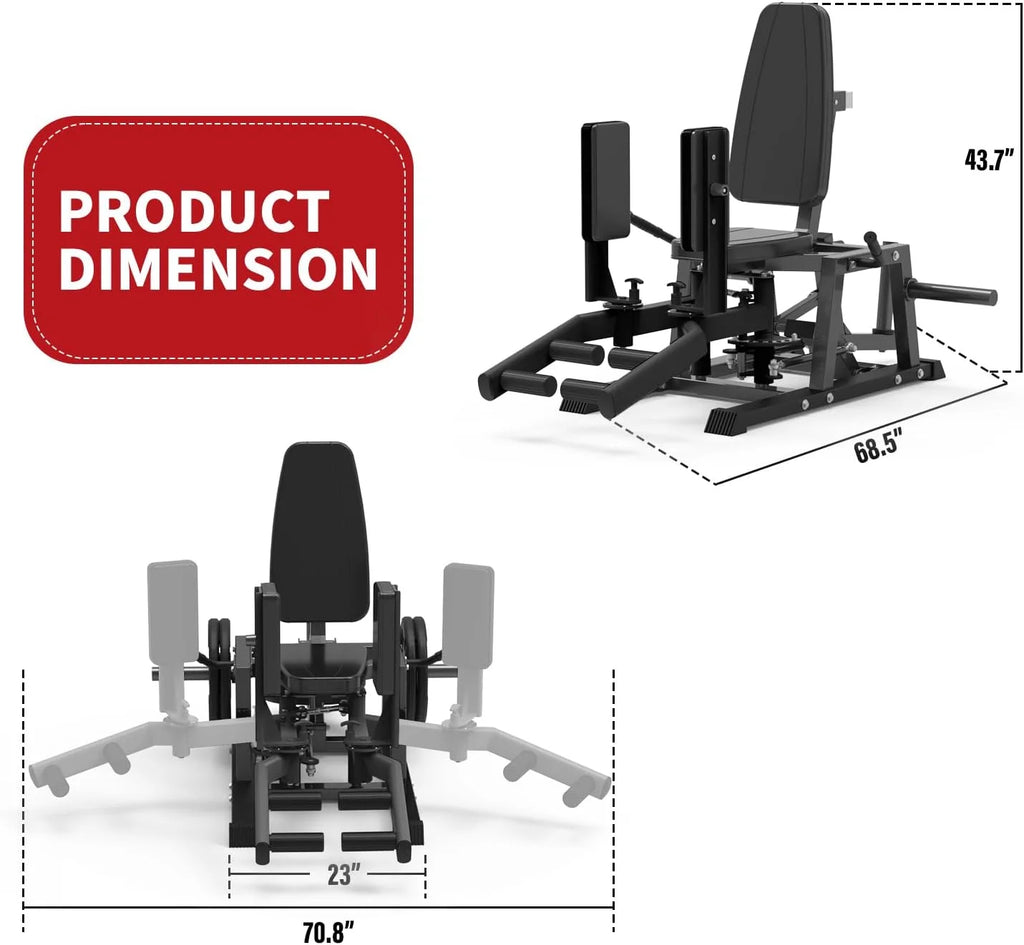 Machine à abduction de hanche Luku, appareil pour l’intérieur et l’extérieur des cuisses avec système de 6 niveaux de résistance pour la maison, noir