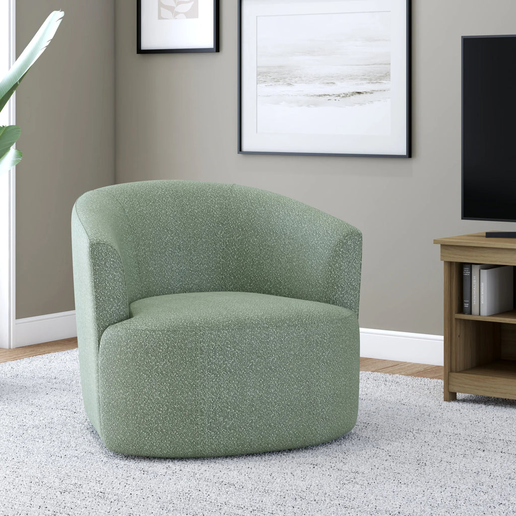 Fauteuil d'appoint pivotant en bouclé Mainstays, taupe