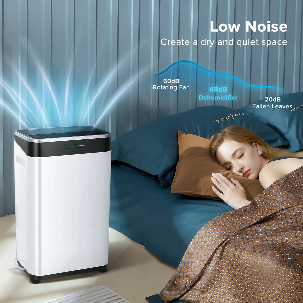 Déshumidificateur KISSAIR de 15 pintes, couverture maximale de 3 000 pi², 3 modes de fonctionnement, minuterie de 24 h, sous-sol/salle de bain/lancerie