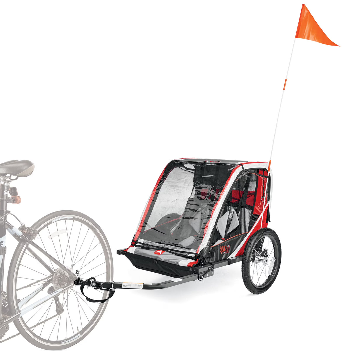 Allen Sports Remorque pour Vélo Enfant à Deux Roues, Rouge