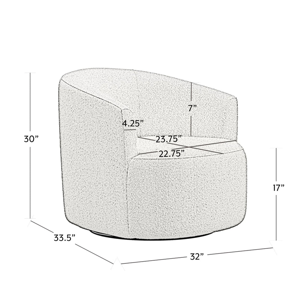 Fauteuil d'appoint pivotant en bouclé Mainstays, taupe