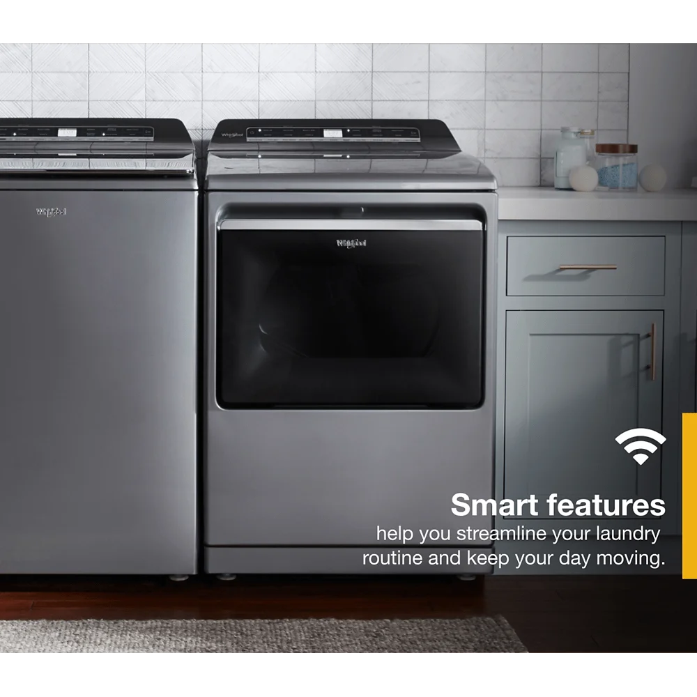 Sèche-linge Whirlpool à chargement par le haut de 7,4 pi³, Chrome Shadow