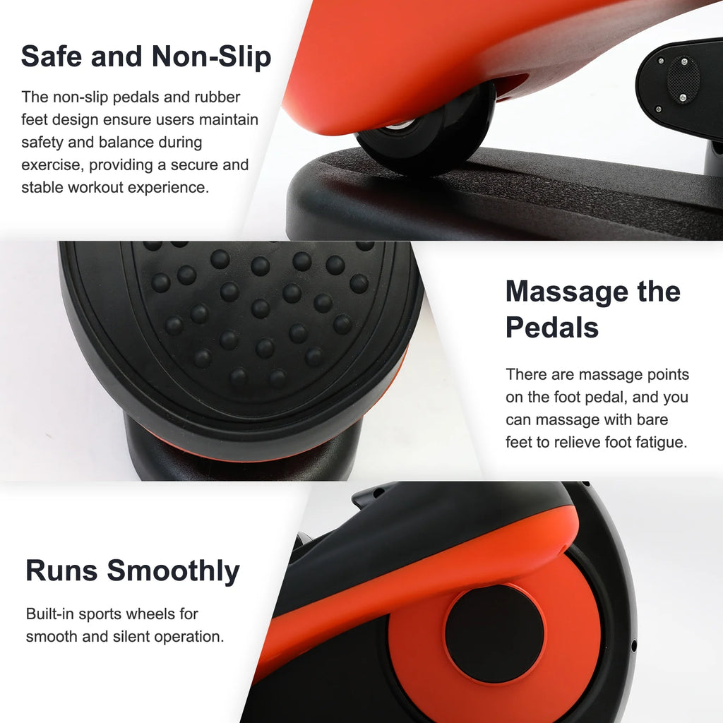 Vélo elliptique de bureau Baokaler, appareil d’exercice électrique pour les jambes assis, pour seniors, 12 vitesses réglables avec télécommande