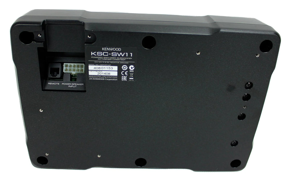 Caisson de basses compact amplifié Kenwood KSC-SW11 de 150 watts avec télécommande