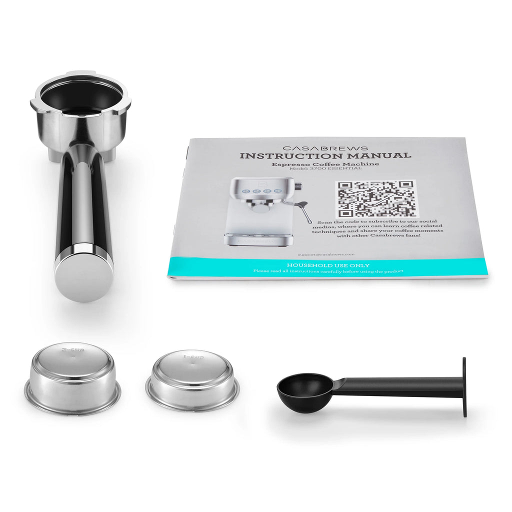 CASABREWS 3700 Essential Machine à expresso et cafetière 20 bars, Acier inoxydable