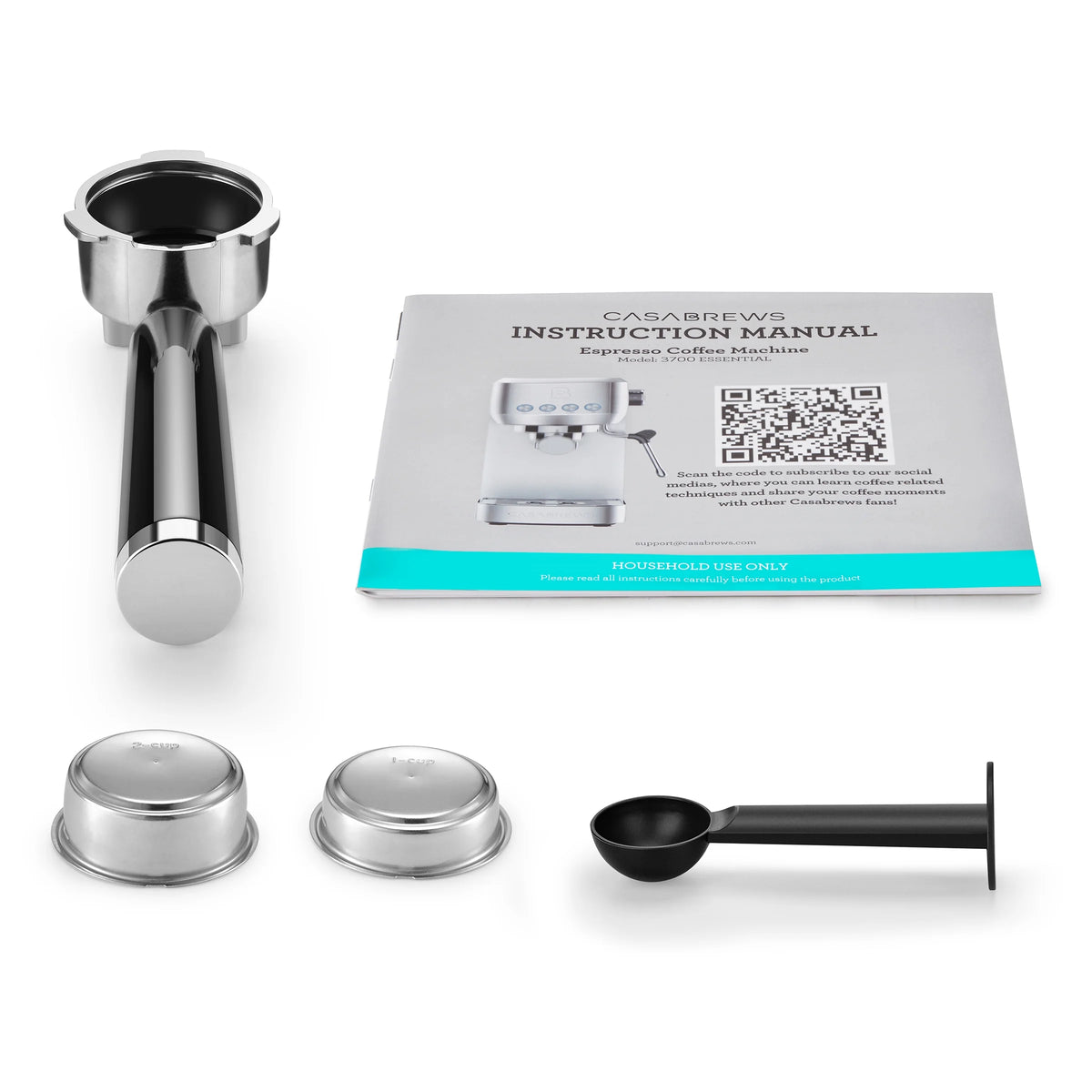 CASABREWS 3700 Essential Machine à expresso et cafetière 20 bars, Acier inoxydable