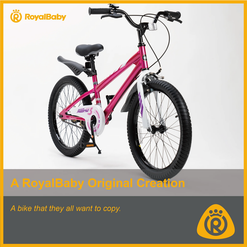 Vélo Royalbaby Freestyle 20 pour garçons et filles de 9 à 12 ans, Bleu