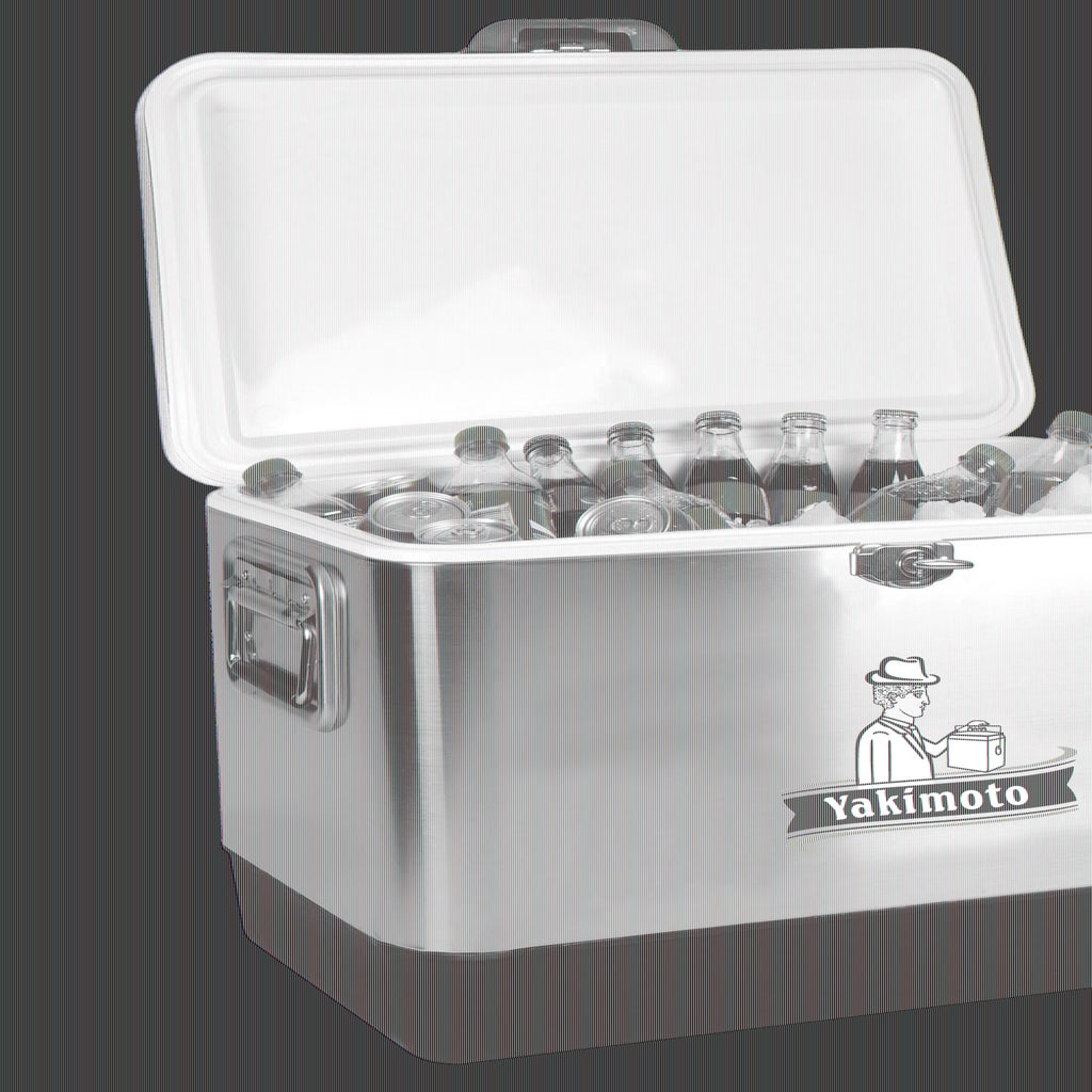 Glacière en acier inoxydable Yakimoto de 54 pintes – Glacière conservant la glace pendant 4 jours, avec décapsuleur intégré et fermoirs robustes en acier pour le camping, la pêche, la navigation et les fêtes entre amis