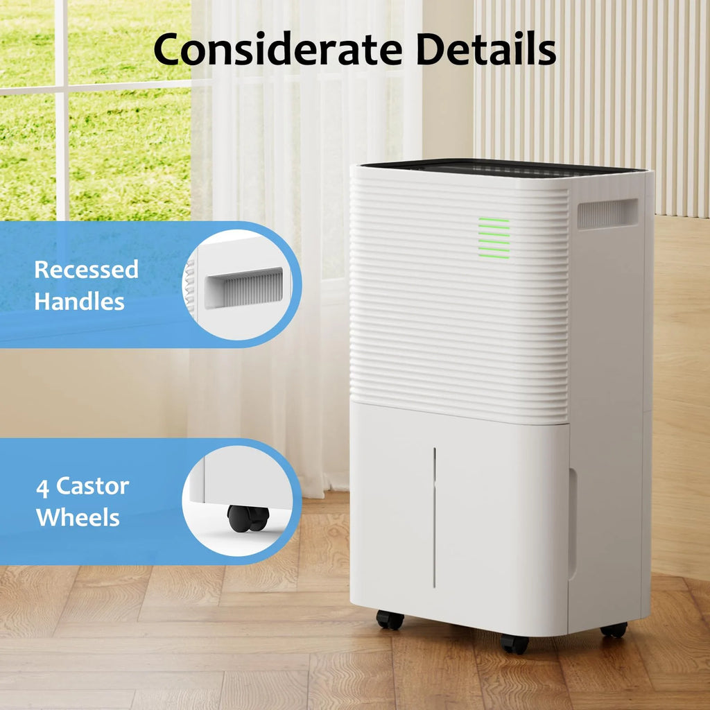 Déshumidificateur KISSAIR de 15 pintes, couverture maximale de 3 000 pi², 3 modes de fonctionnement, minuterie de 24 h, sous-sol/salle de bain/lancerie