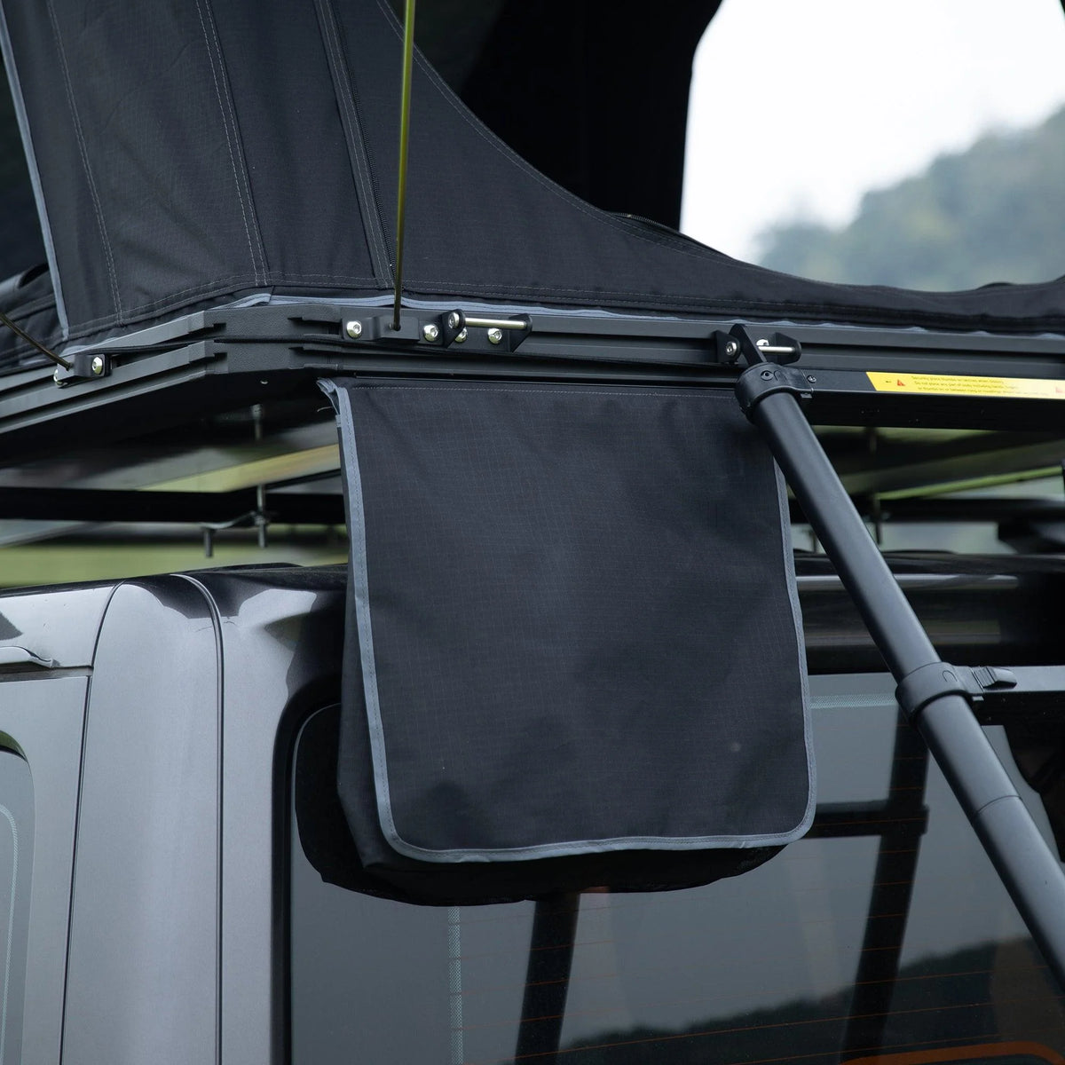 Tente de toit rigide Naturnest Polaris2 avec 2 porte-bagages, tente de toit pour voiture avec entrées d’air conditionné, éclairage LED 3 couleurs et prise USB interne pour fourgonnettes, jeeps, SUV et camions, tente pour 2 à 3 personnes