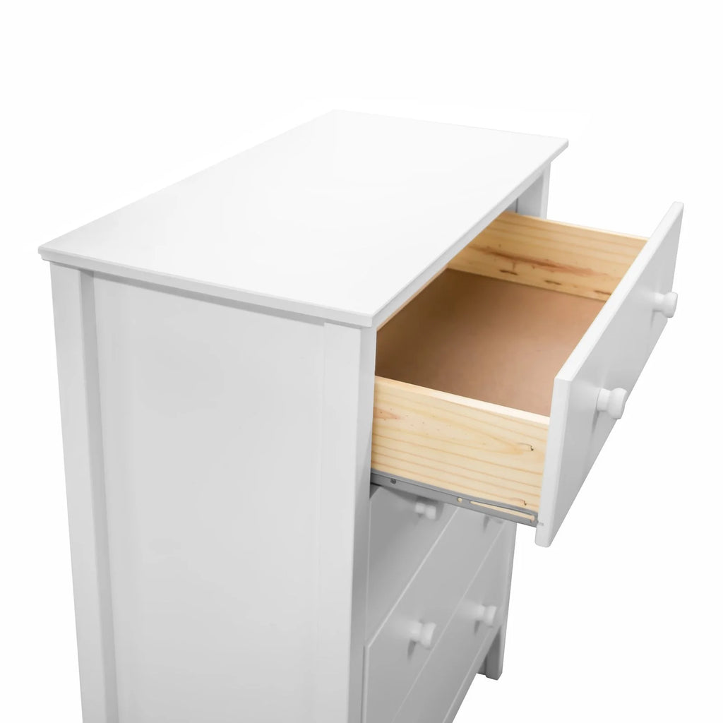 Commode Adeptus Easy Pieces en bois massif à 4 tiroirs - Blanc