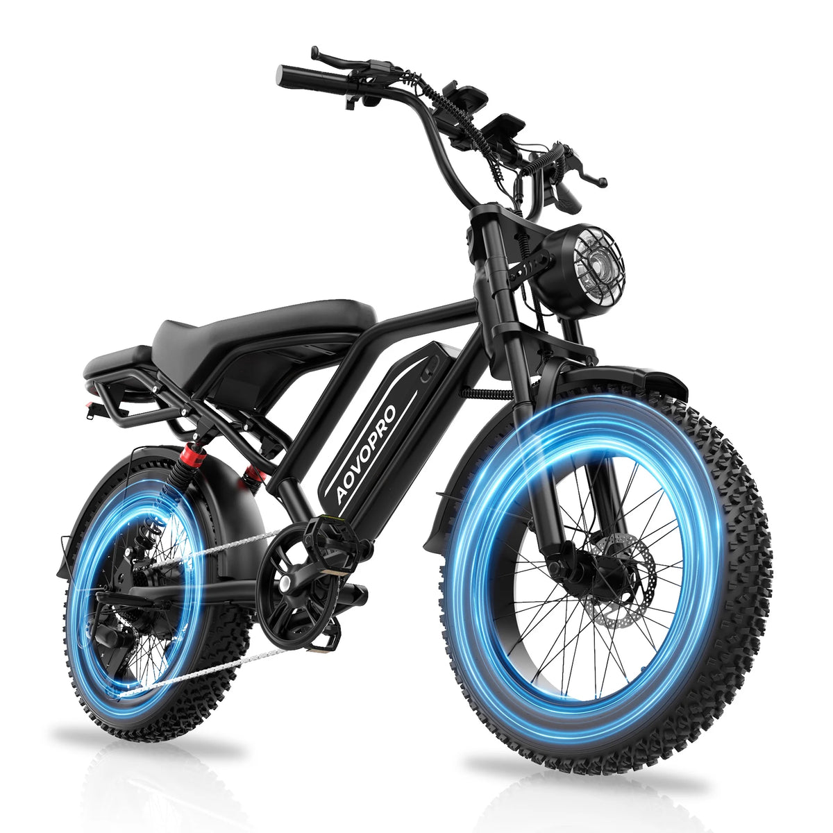 Vélo électrique AOVOPRO AP20 pour adultes, pneus larges 20 x 4,0, vélo tout-terrain 750 W, VTT électrique 48 V 15,6 Ah UL2849