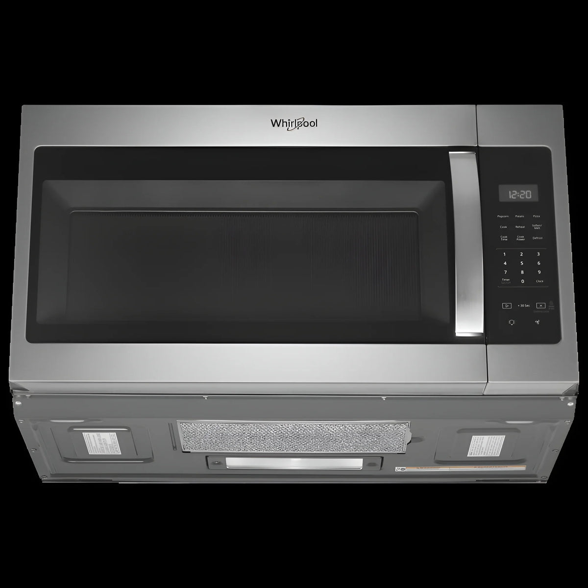 Combiné hotte et micro-ondes Whirlpool de 1,7 pi³ noir