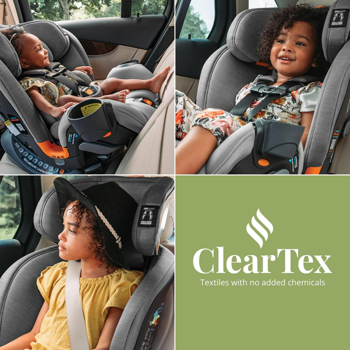 Siège auto tout-en-un Chicco OneFit ClearTex - Ardoise (Gris). Neuf