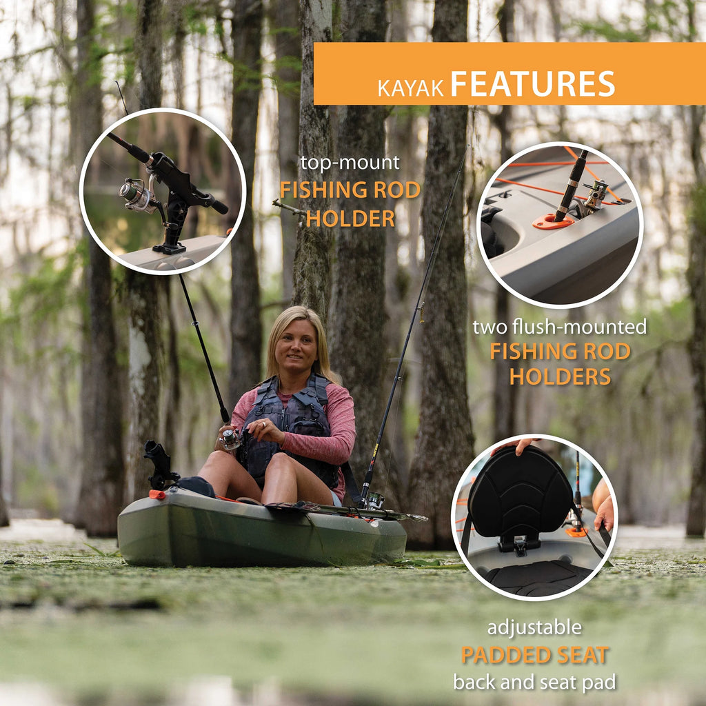 Kayak de pêche Lifetime Tamarack Angler 10 pi, Volcano Fusion (91340)