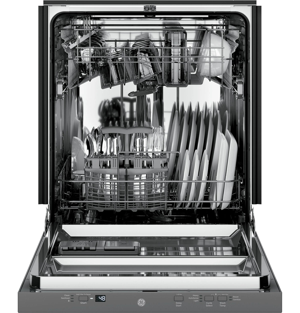Lave-vaisselle encastrable entièrement intégré GE Appliances GDT225SSLSS de 24 pouces en acier inoxydable