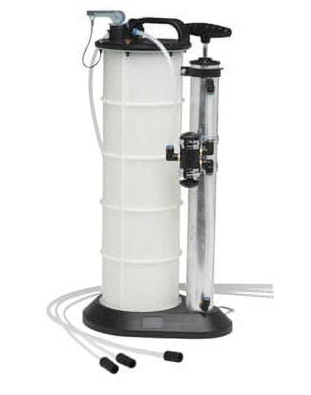 Mityvac 7201 Évacuateur de liquide manuel Plus avec réservoir de 2,3 gallons ; Évacue ou distribue les liquides à l’aide d’un bouton-poussoir ; Évacuation par le tube de jauge
