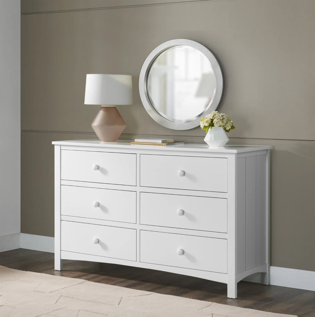 Commode universelle à 6 tiroirs Oxford Baby, blanc neige
