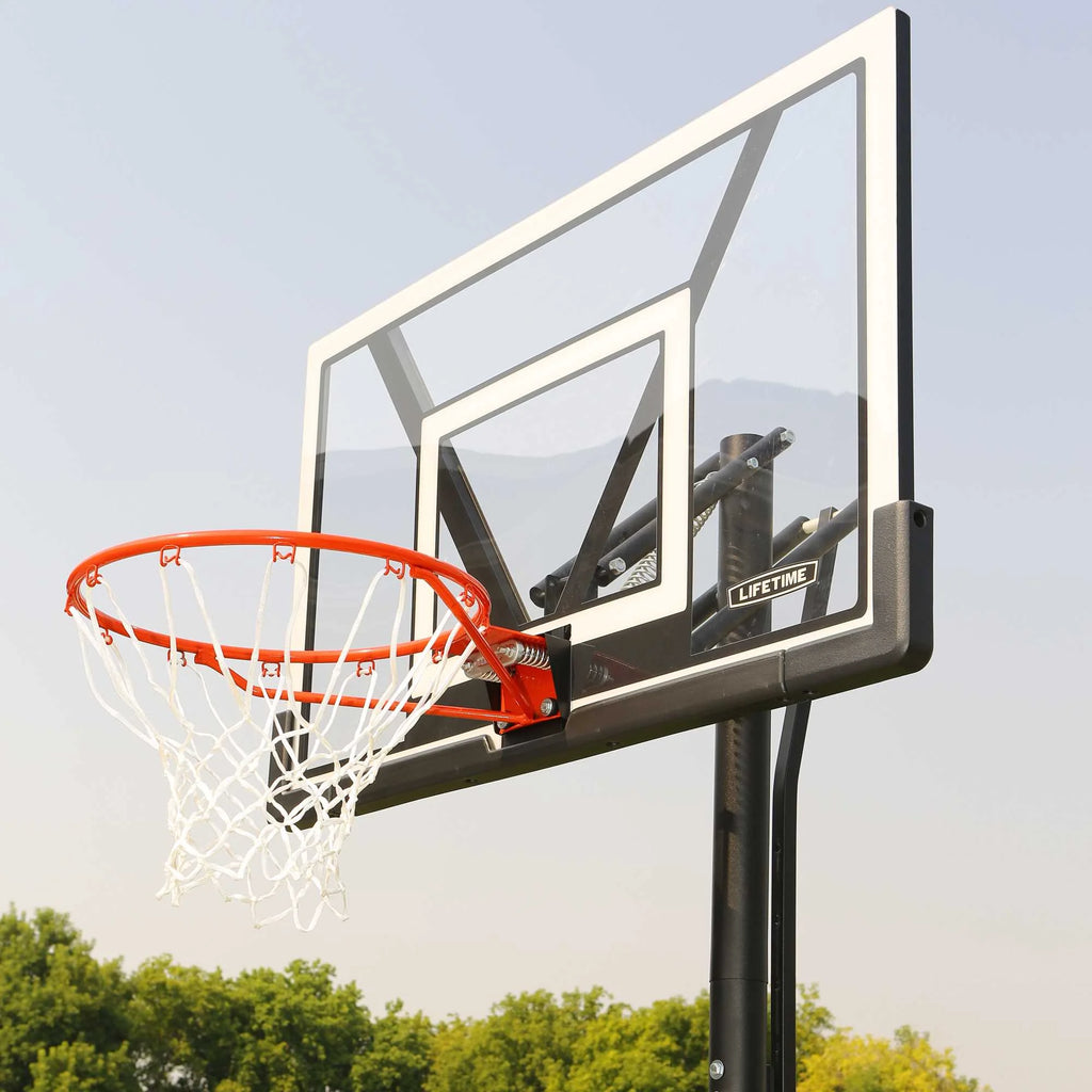 Panier de basket portable incassable Lifetime de 48 pouces avec bras robuste réglable et arceau Slam-It, modèle C 90585 – Jeu en plein air