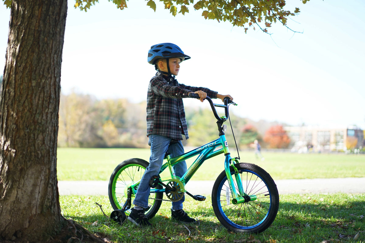 Vélo BMX Glitch Boy 18, Bleu/Vert