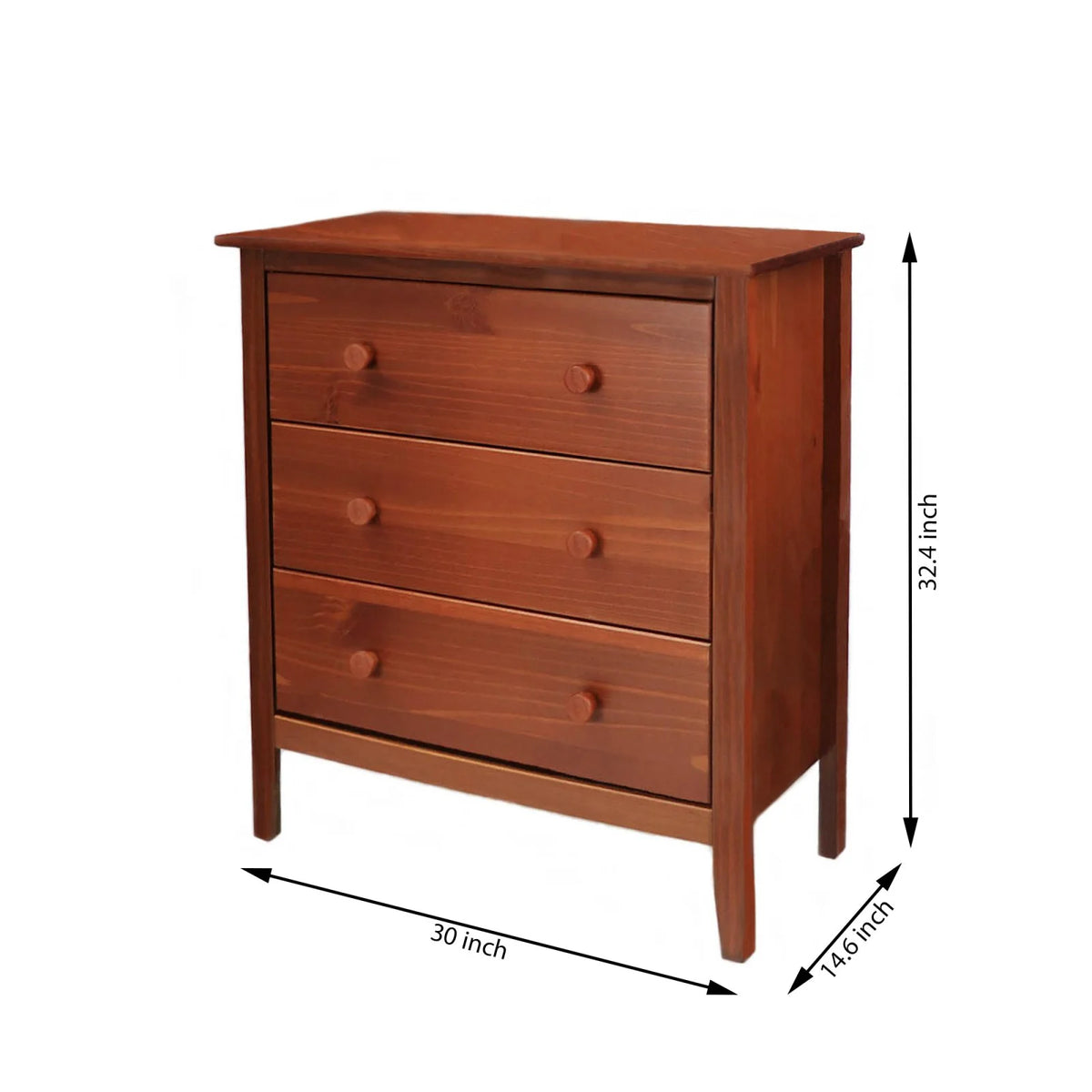 Commode Adeptus Easy Pieces en bois massif à 4 tiroirs - Blanc
