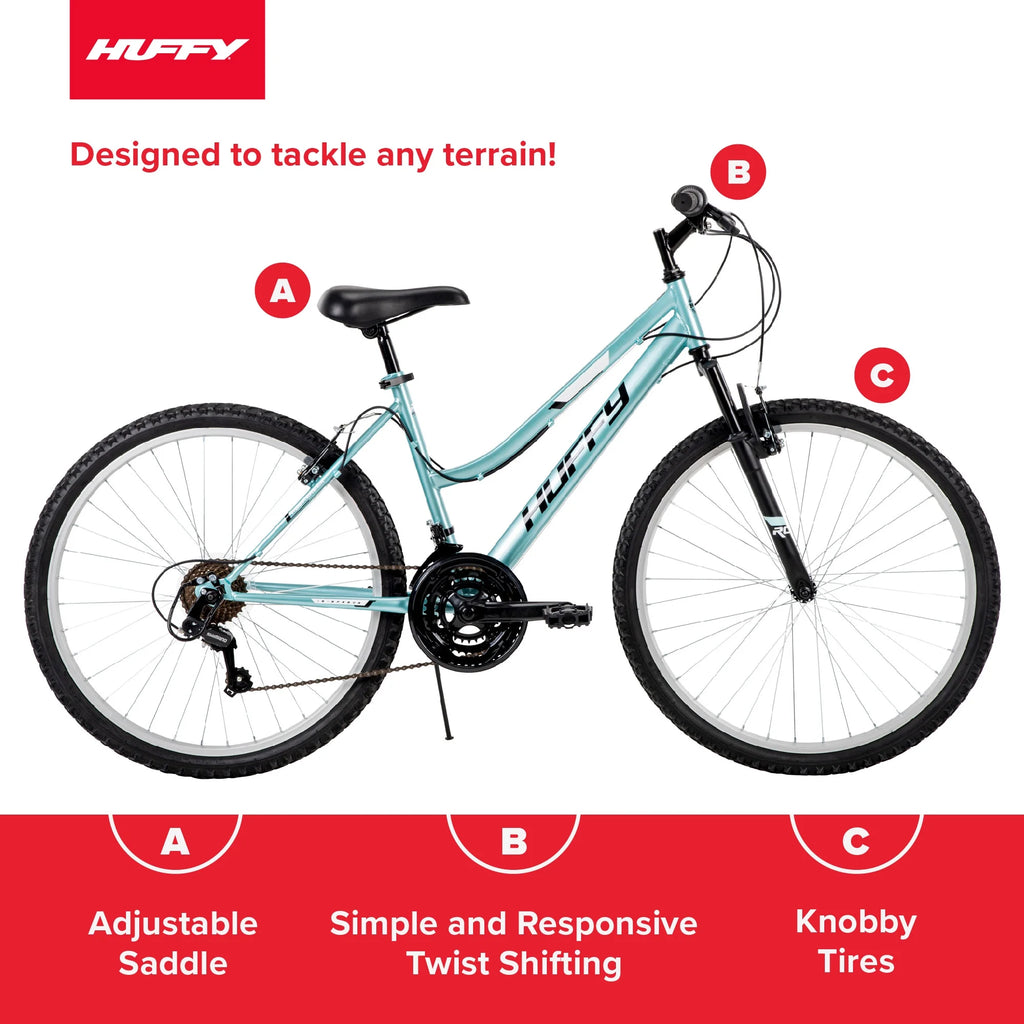 Vélo tout-terrain Huffy Rock Creek 26, pour cyclistes de 1,52 m et plus, état neuf, adulte, femme