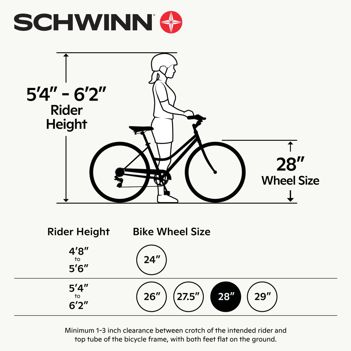 Vélo hybride Schwinn Admiral 700c pour adulte, Vélo pour femme 7 vitesses, Crème