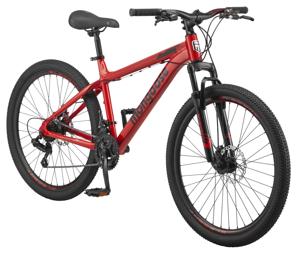 Vélo de montagne unisexe Mongoose Durham 26 po, rouge et noir, 21 vitesses