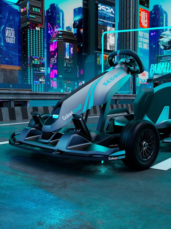 Segway ¨C Go Kart Pro 2 avec 15,5 mi d'autonomie maximale et 26,7 mph de vitesse maximale ¨C Gris