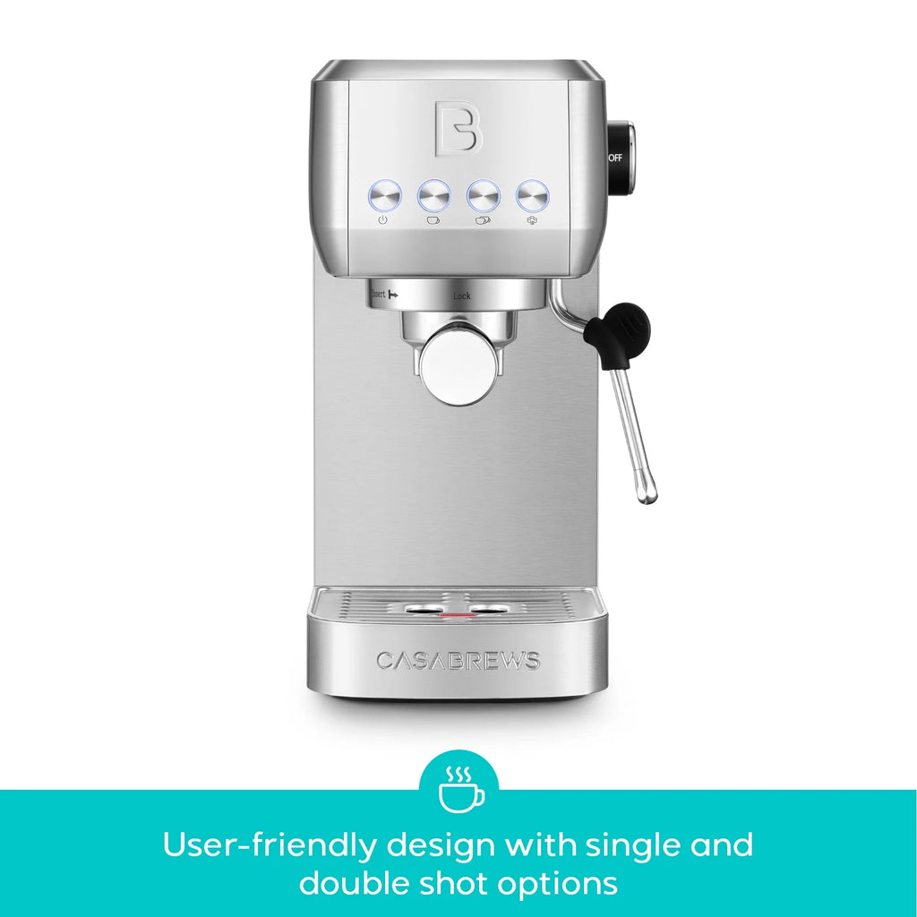CASABREWS 3700 Essential Machine à expresso et cafetière 20 bars, Acier inoxydable