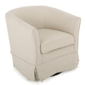 Fauteuil club pivotant contemporain Tiffin de GDF Studio, tissu naturel et noir