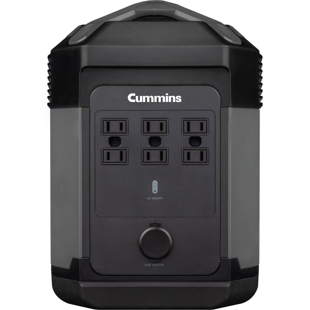 Station d’alimentation portable et générateur solaire à charge rapide Cummins 1008 Wh / 3 000 W de crête, prise CA à onde sinusoïdale pure, batterie lithium de secours (panneau solaire non inclus)