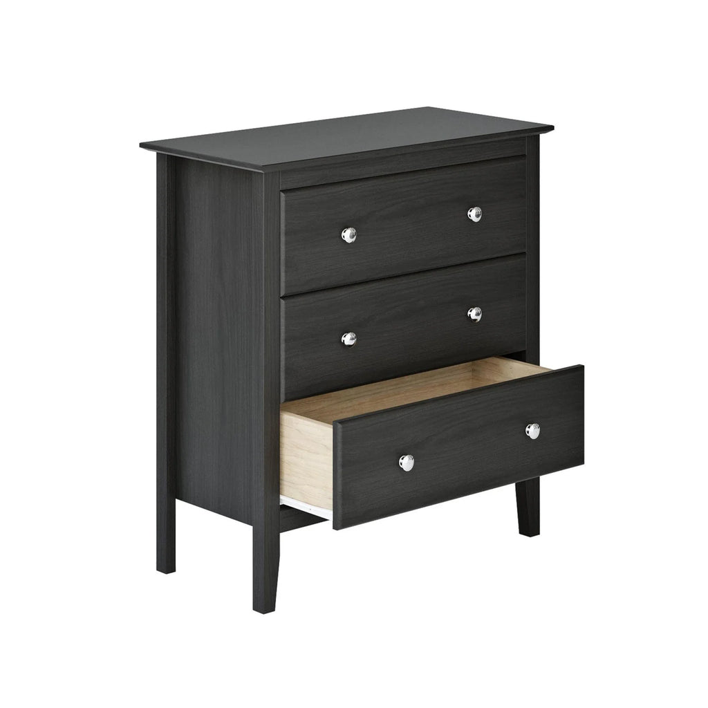 Commode Adeptus Easy Pieces en bois massif à 4 tiroirs - Blanc