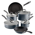 Batterie de cuisine antiadhésive en aluminium Circulon A1 Scratch Defense de 10 pièces, acier inoxydable moulé
