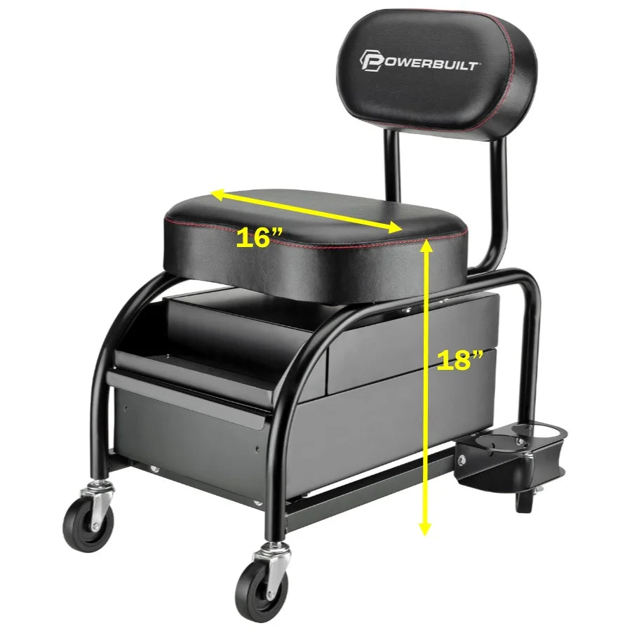 Siège à roulettes pour esthethique automobile Powerbuilt Professional - 240299