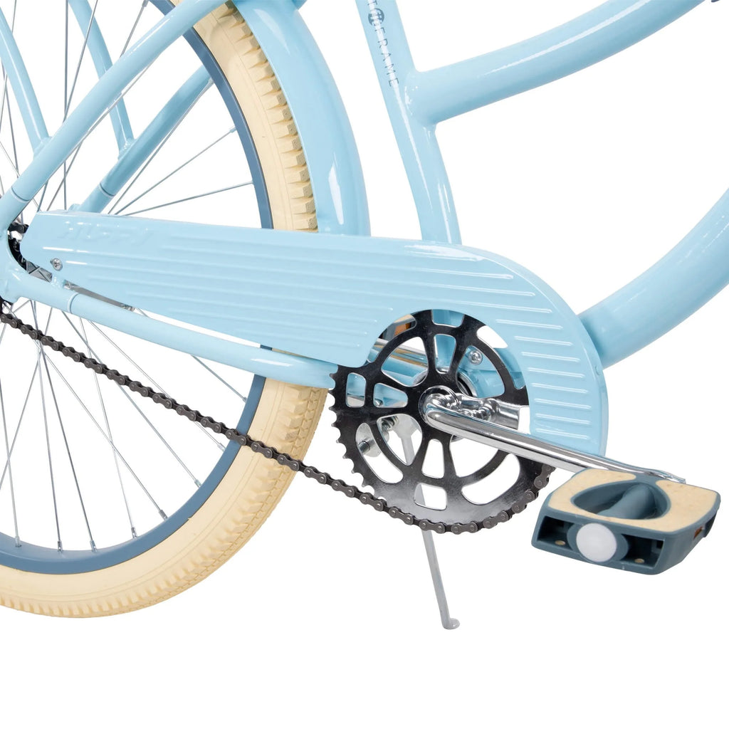 Vélo cruiser Nel Lusso Classic avec cadre à ajustement parfait, pour femme, bleu clair, 26 pouces