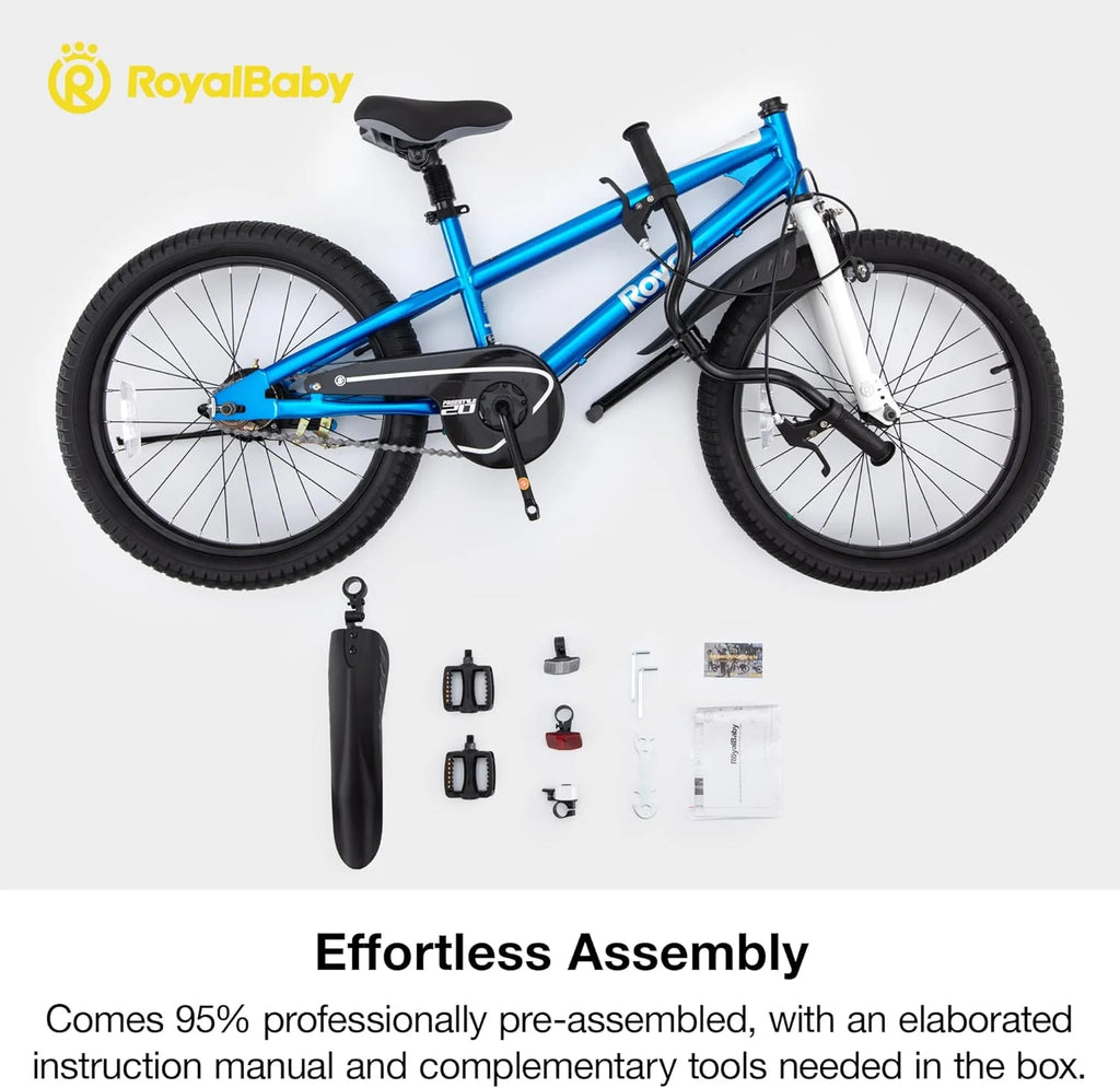 Vélo Royalbaby Freestyle 20 pour garçons et filles de 9 à 12 ans, Bleu