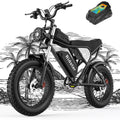 Vélo électrique Ridstar pour adultes, 1200 W, 32 mi/h, moto tout-terrain électrique 48 V 20 Ah, vélo de montagne à pneus larges de 20 pouces et 7 vitesses, UL2849