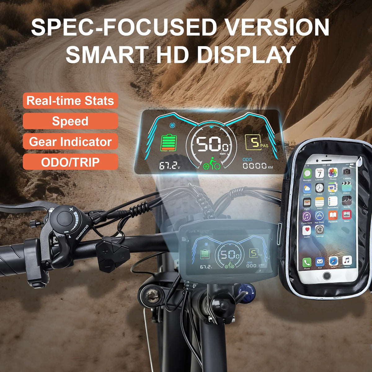 Vélo électrique à pneus larges pour adultes, vélo électrique à double moteur de 6 000 W, vitesse max. de 50 mi/h, vélo électrique tout-terrain de type VTT, 26 x 4,0, 60 V, 25 Ah, UL2849