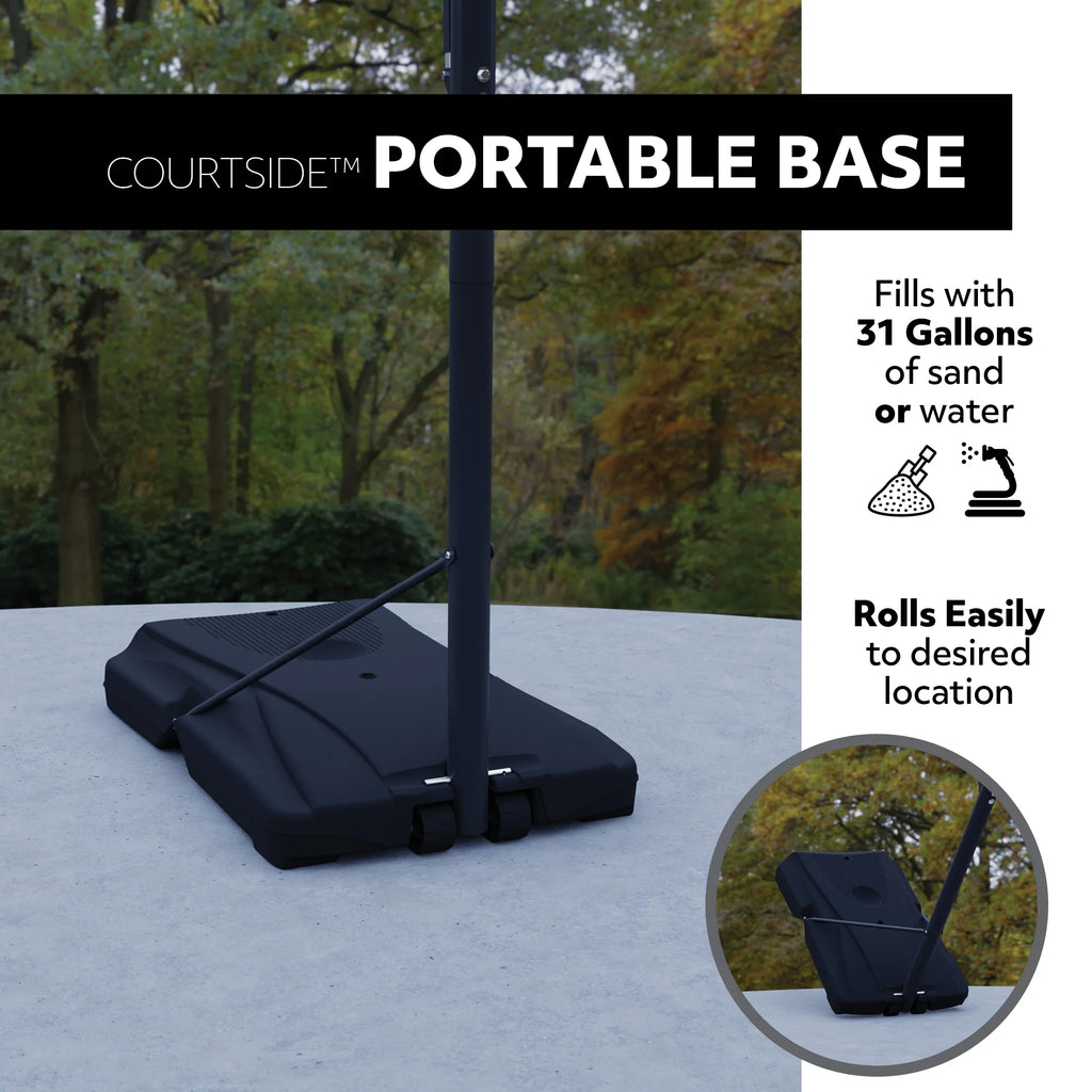Panier de basket portable incassable Lifetime de 48 pouces avec bras robuste réglable et arceau Slam-It, modèle C 90585 – Jeu en plein air