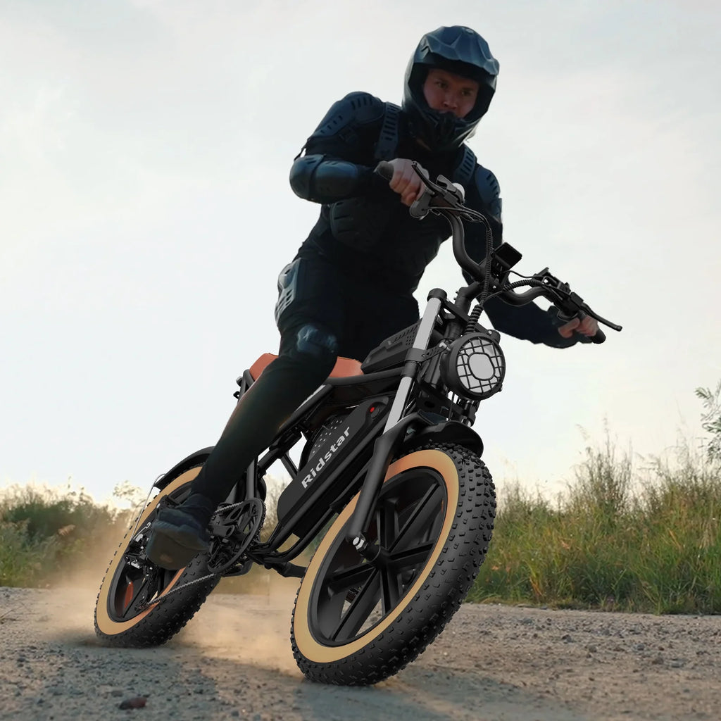 Vélo électrique Ridstar pour adultes, 1200 W, 32 mi/h, moto tout-terrain électrique 48 V 20 Ah, vélo de montagne à pneus larges de 20 pouces et 7 vitesses, UL2849