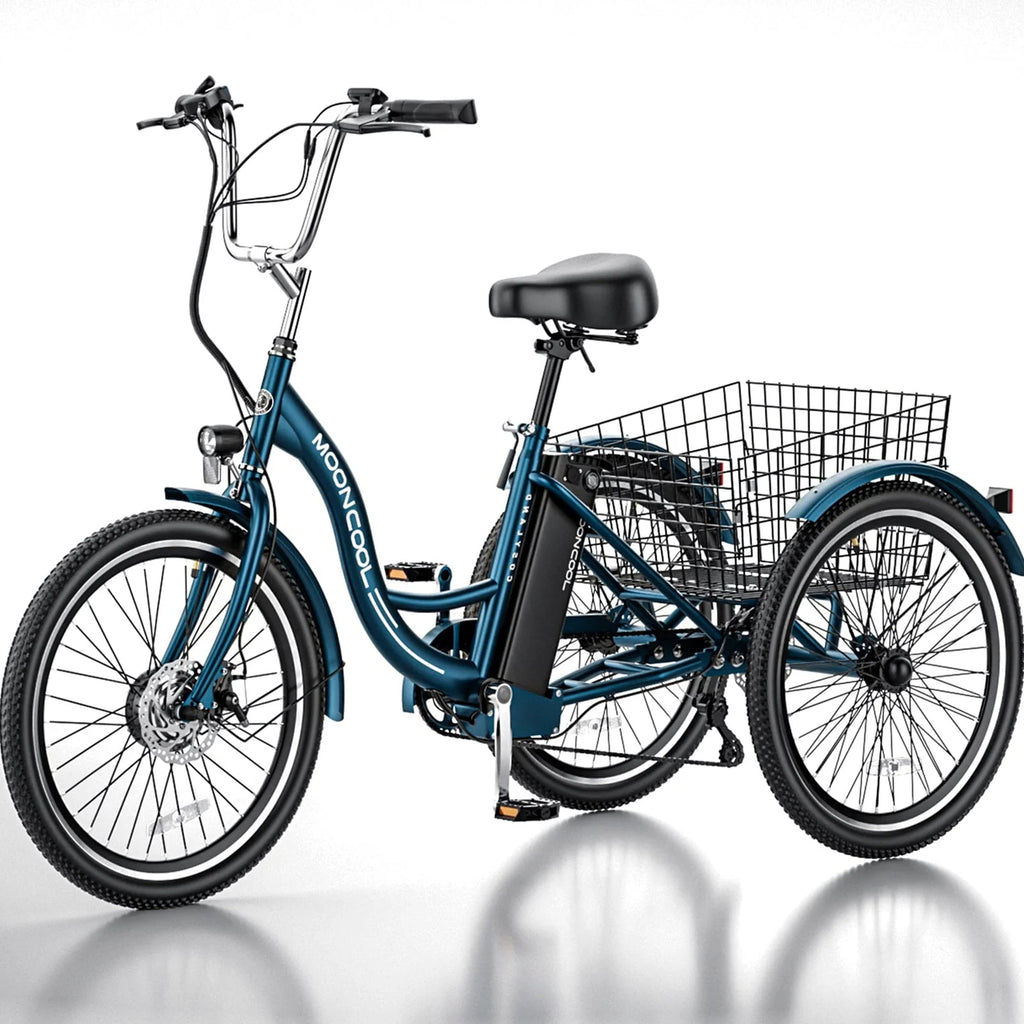 Tricycle électrique Lilypelle, vélo motorisé à 3 roues avec moteur de 350 W, batterie au lithium 36 V 10,4 Ah, certifié UL, triporteur électrique 24 pour adultes, vélo électrique à trois roues